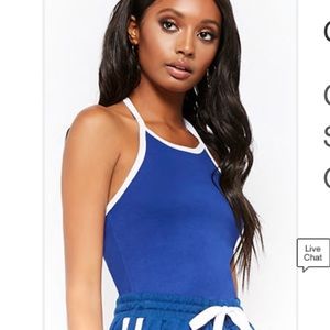 Blue F21 Halter Top